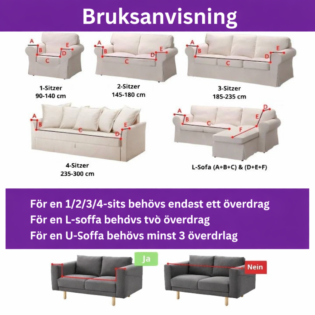 Fenixbo™ - Elastisk sofföverdrag Freya