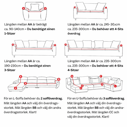Fenixbo™ - Elastisk sofföverdrag Freya