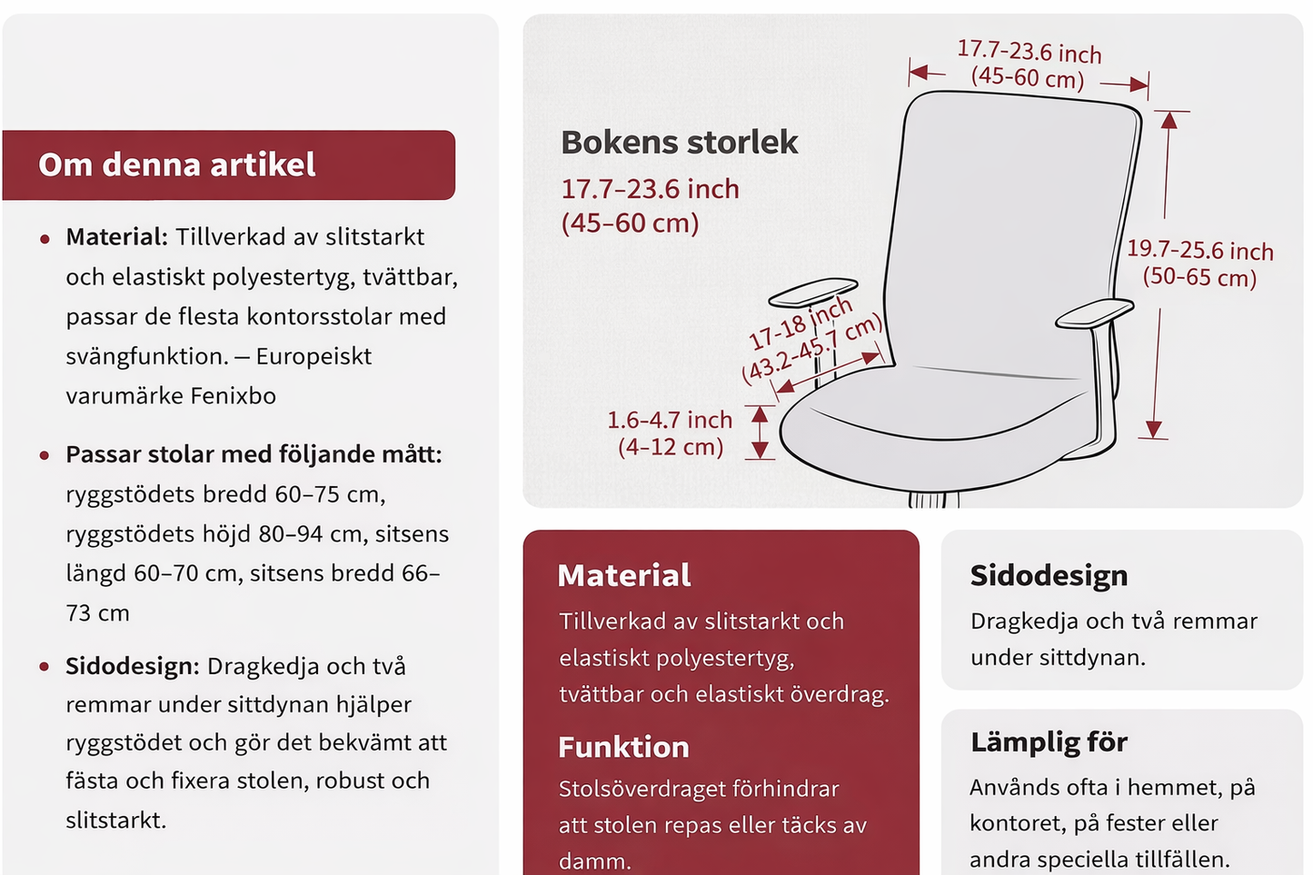 FENIXBO - Kontorsstolskydd
